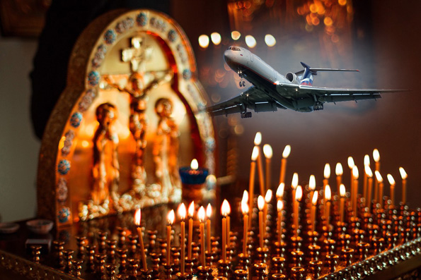 В храмах Татарстанской митрополии молятся об упокоении погибших в результате крушения самолета Ту-154 Минобороны России