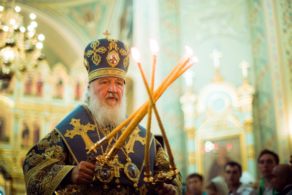 Предстоятель Русской Православной Церкви совершил вечернее богослужение в Свияжском монастыре