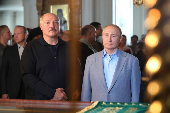 Владимир Путин и Президент Республики Беларусь Александр Лукашенко посетили Валаамский и Коневский монастыри