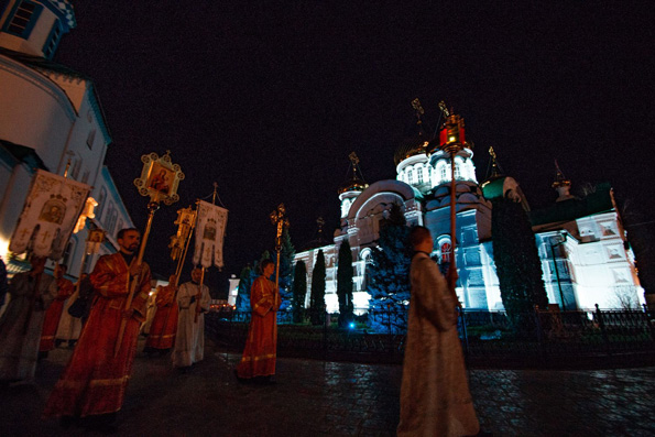 В Раифском монастыре прошло пасхальное богослужение