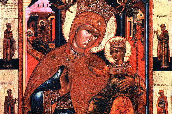 Икона Божией Матери, именуемая «Прежде Рождества и по Рождестве Дева» (1827 г.)