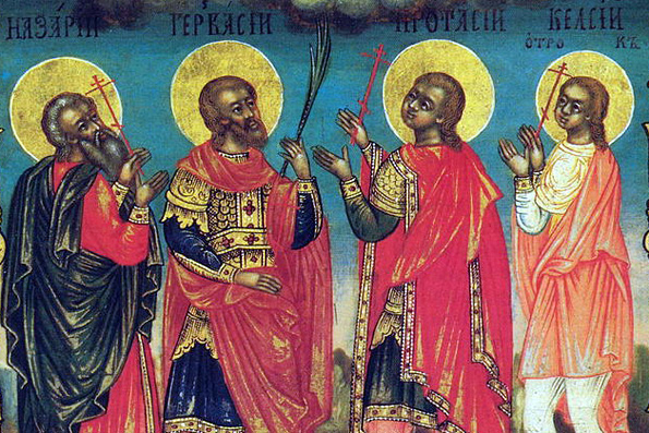 Мученики Назарий, Гервасий, Протасий, Келсий Медиоланские (54-68 гг.)