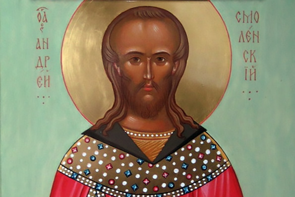 Благоверный князь Андрей Смоленский в Переславле-Залесском (1539 г.)