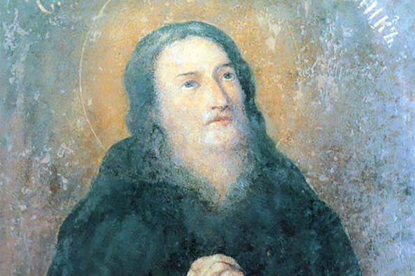 Преподобный Исаакий, затворник Печерский, в Ближних пещерах (ок. 1090 г.)