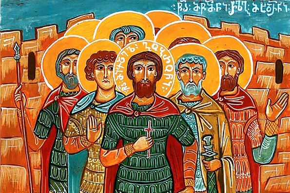 Мученик Гоброн Кахетинский, во Святом крещении Михаил, и с ним 133 воина (914 г.) (Груз.)