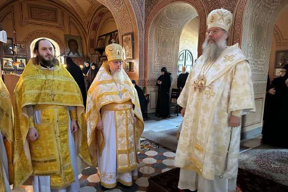 В Неделю о блудном сыне митрополит Кирилл совершил Литургию в монастыре святой Марии Магдалины в Гефсимании