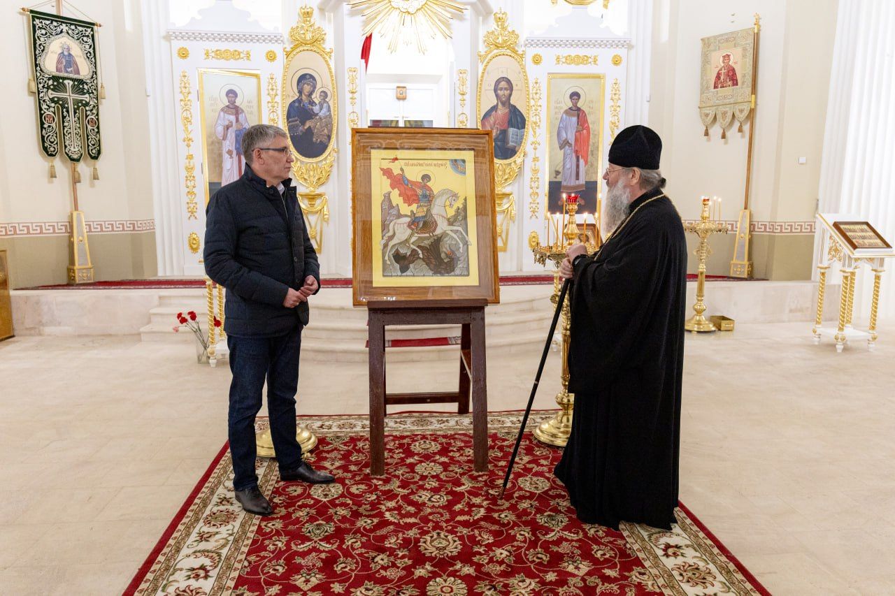 Губернатор Тульской области Дмитрий Миляев посетил восстановленный храм-памятник Спаса Нерукотворного в акватории реки Казанки