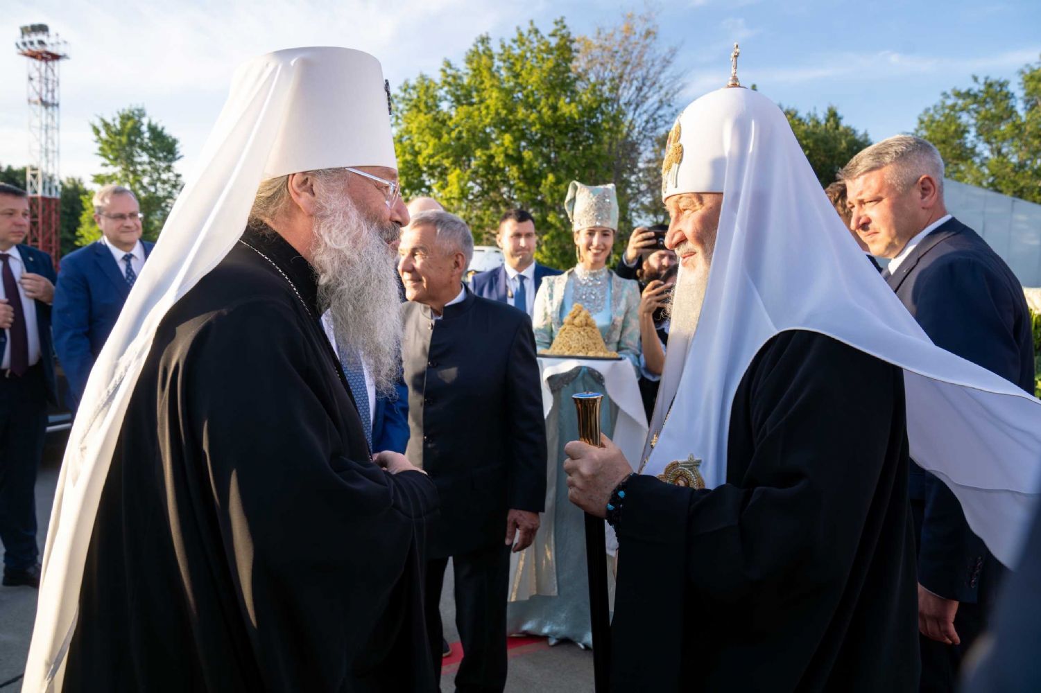 Святейший Патриарх Кирилл выразил благодарность митрополиту Кириллу за прием на Казанской земле