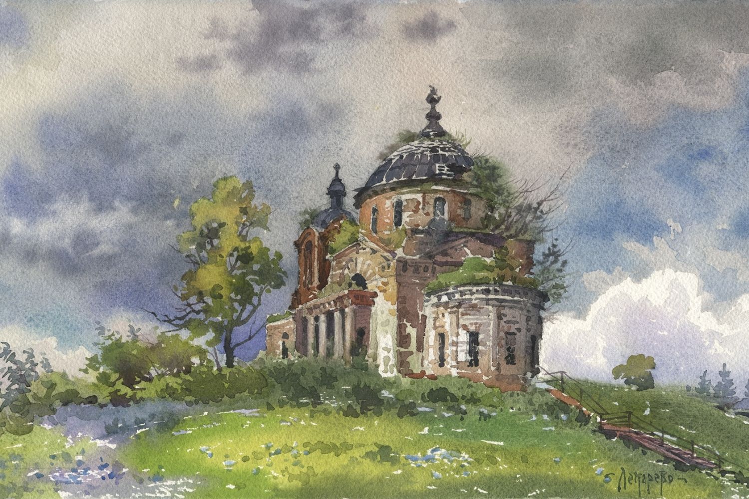 В Доме культуры села Лекарево проходит выставка, посвященная старинному сельскому храму