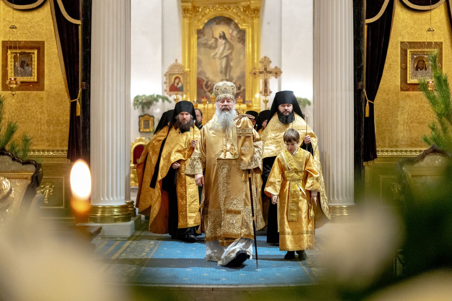 В канун Недели 30-й по Пятидесятнице митрополит Кирилл совершил всенощное бдение в Казанском кафедральном соборе