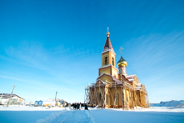 В строящийся храм села Старое Дрожжаное заложена памятная капсула