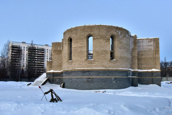 Строящийся храм Казанской иконы Божией Матери в Набережных Челнах