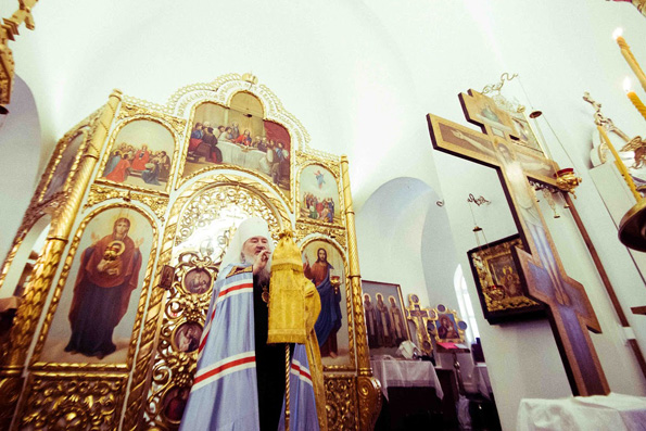 В Неделю пред Богоявлением митрополит Феофан совершил Литургию в Седмиезерной Богородицкой пустыни