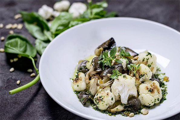 Вешенки с цветной капустой