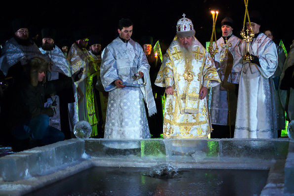 В праздник Крещения Господня глава Татарстанской митрополии совершил Литургию в Раифском монастыре