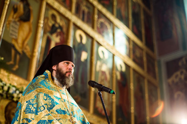 Поздравление главы Татарстанской митрополии первому проректору КазДС игумену Евфимию (Моисееву) с тезоименитством