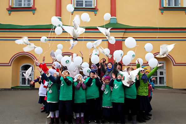 В Казани в праздник Благовещения Пресвятой Богородицы прошел флешмоб «Начало жизни»