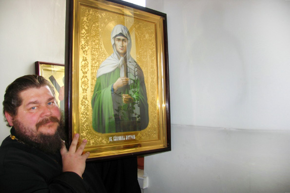 В Зеленодольском храме на стене отпечатался образ блаженной Матроны Московской