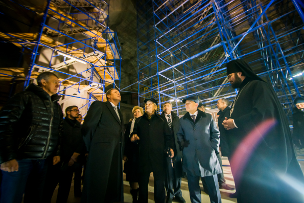 Строительную площадку собора Казанской иконы Богородицы посетил полпред Президента РФ в ПФО Игорь Комаров