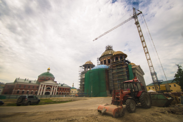 Освящение крестов на купола Казанского собора