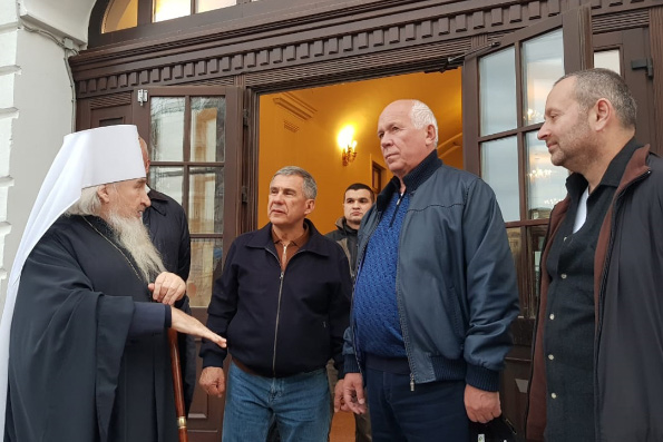 Со строительством Казанского собора Богородицы ознакомился генеральный директор госкорпорации «Ростех» Сергей Чемезов