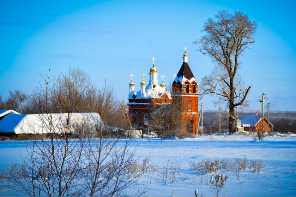 В восстанавливающемся храме села Умяк состоялось первое рождественское богослужение