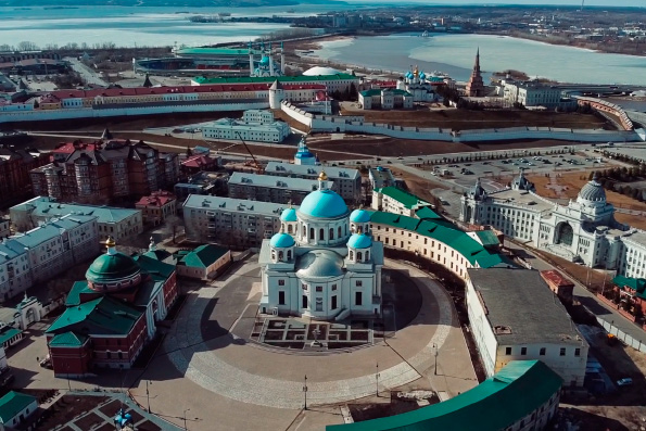 Виды собора Казанской иконы Божией Матери с воздуха
