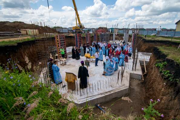 Митрополит Кирилл заложил храм во имя святителей Казанских на территории кряшенского прихода в городе Чистополе