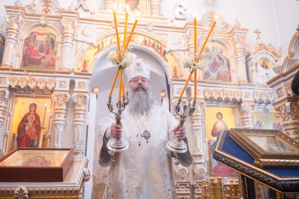 В праздник Крещения Господня митрополит Кирилл возглавил престольные торжества в Богоявленском храме села Каипы